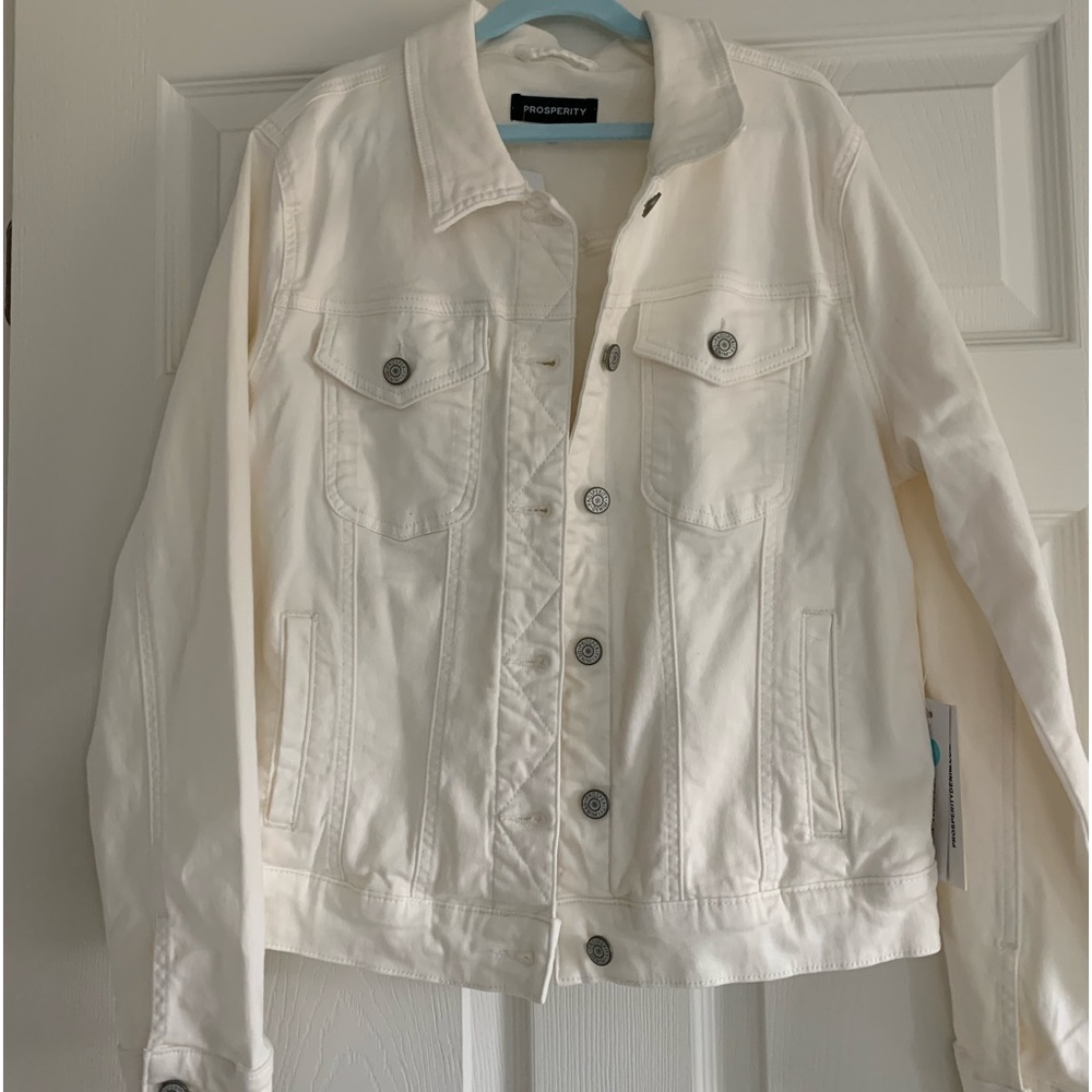 Prosperity Off white stretch jean jacket